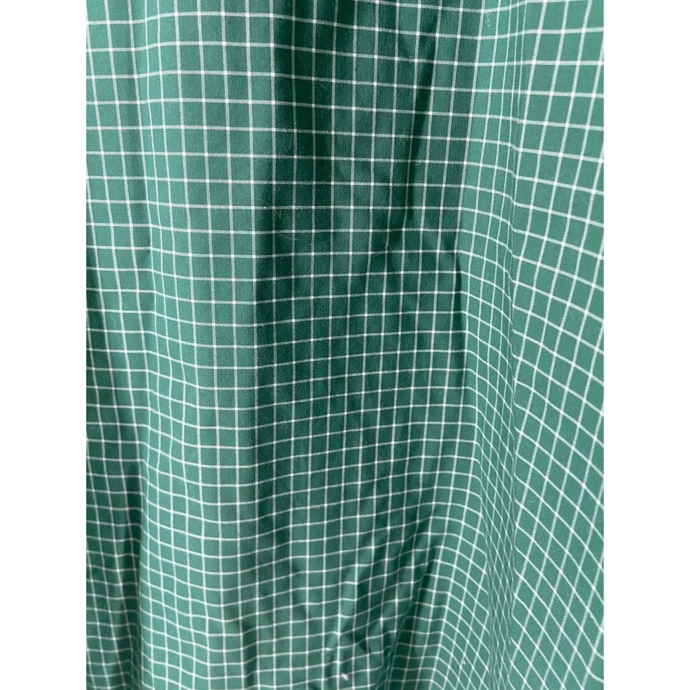 L.L. Bean Wrinkle Free‎ Traditional Fit Green /White Check Shirt Men's XL - Picture 5 of 5